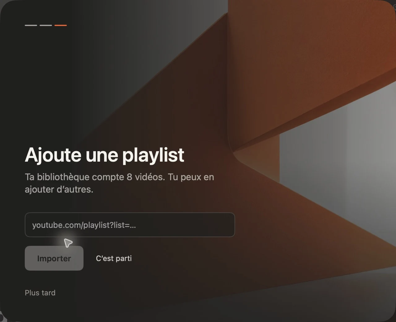 Ajouter une playlist dans Sillage sur Mac